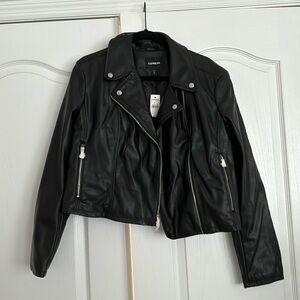 Cropped Leather Jacket
